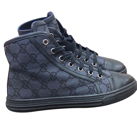 black gucci high tops womens|gucci supreme high top black.